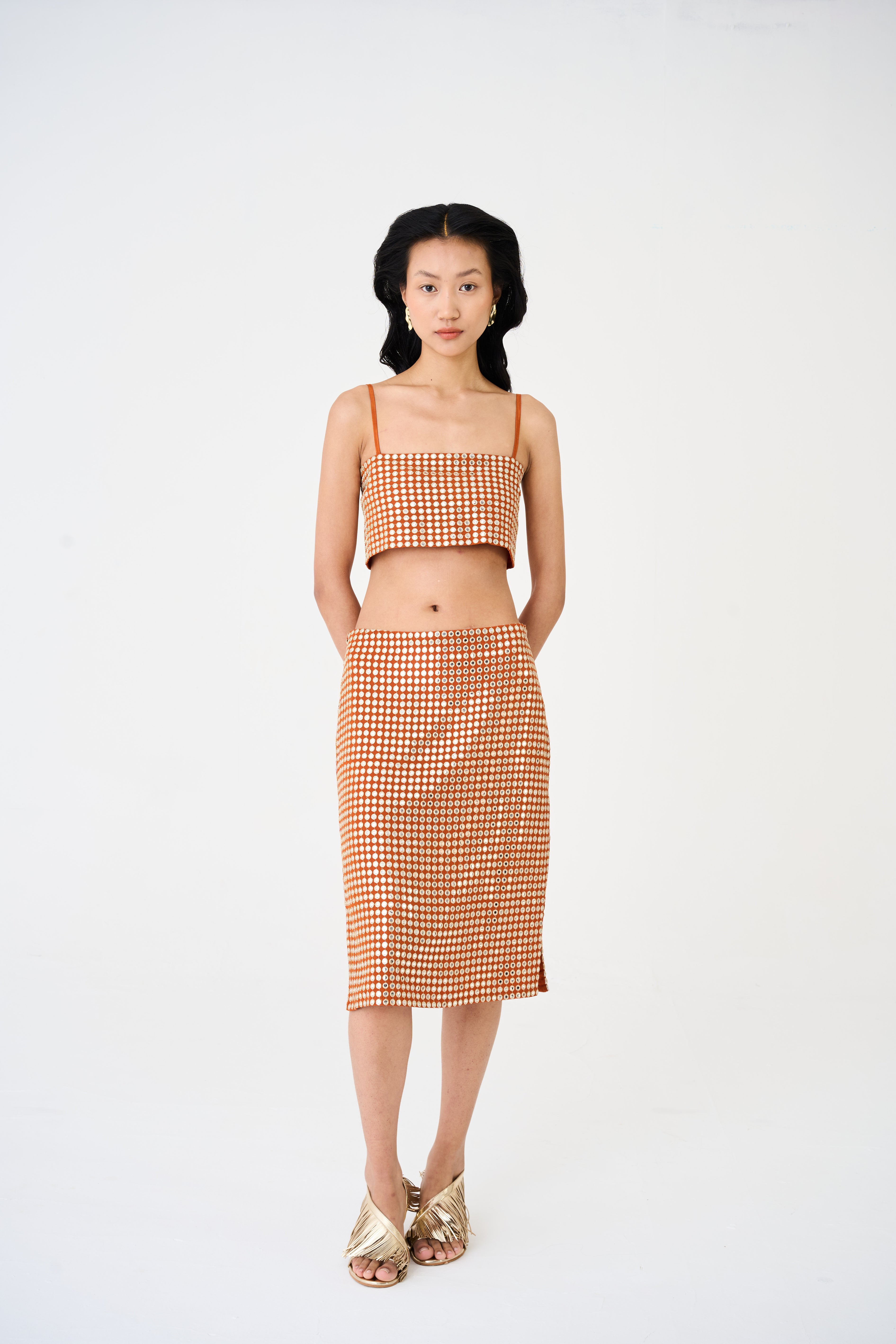 Mirror Midi Skirt