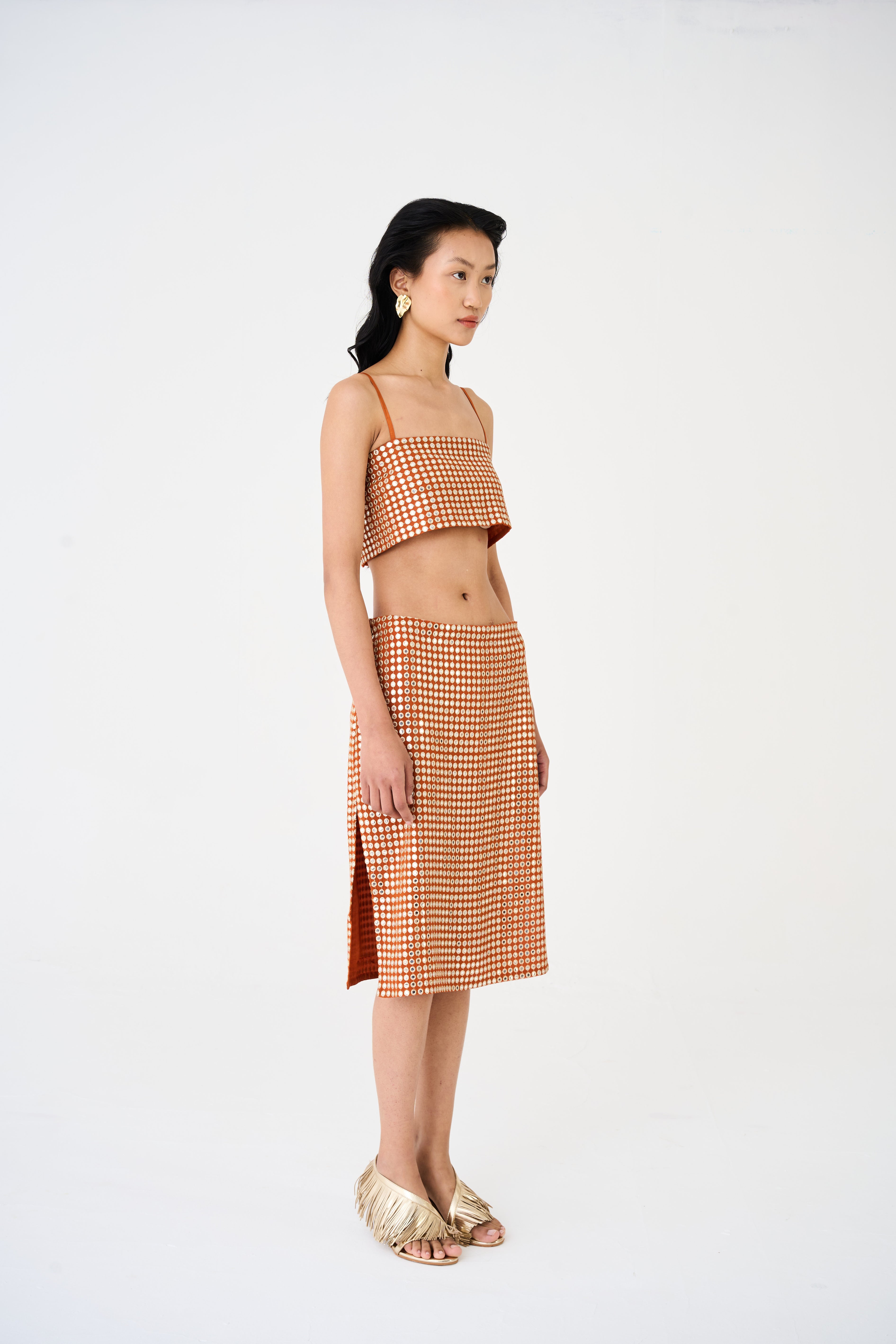 Mirror Midi Skirt