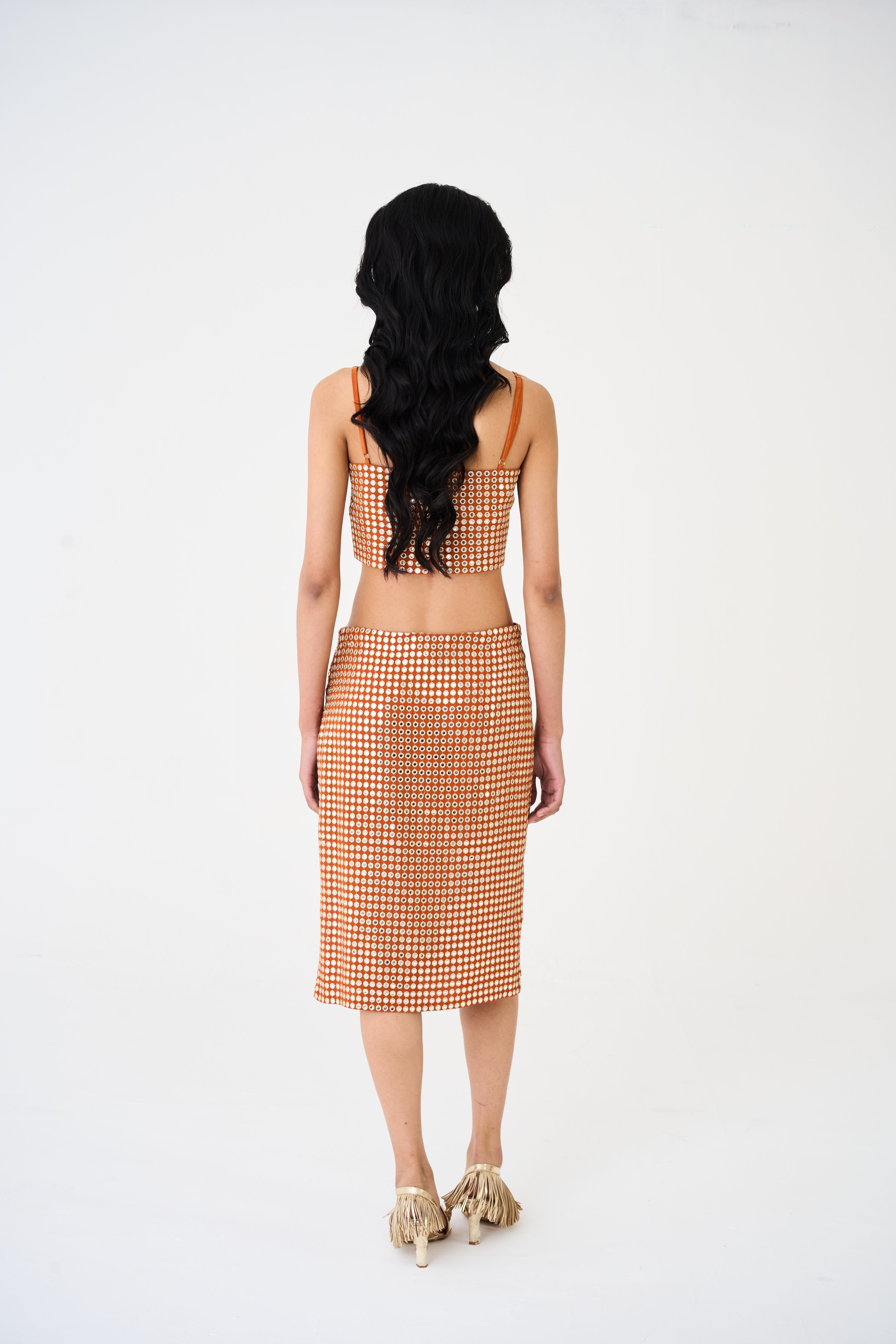 Mirror Midi Skirt